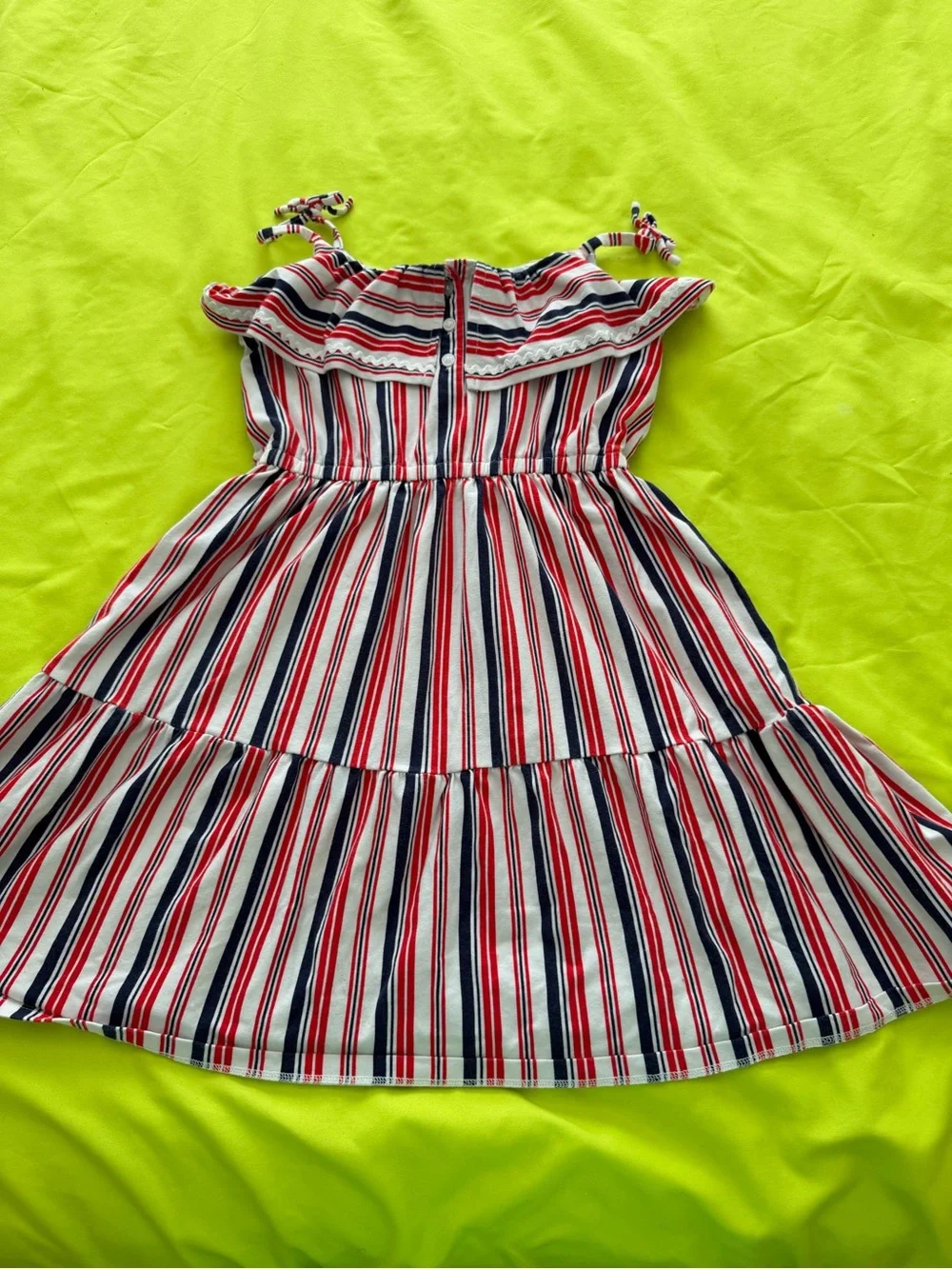 Janie and Jack Red, Navy & White Striped Sundress